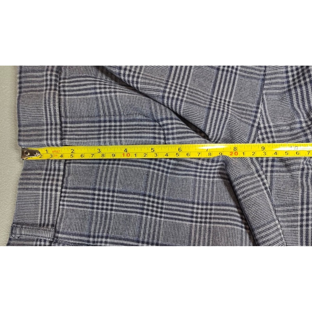 Banana Republic Womens 2 Sloan Navy Gray Plaid Ankle Pants - Picture 7 of 13